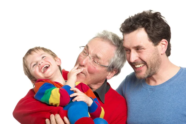 Tres generaciones: Abuelo, padre e hijo —  Fotos de Stock