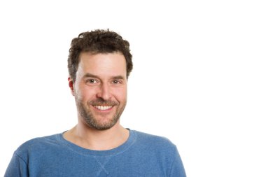 Olgun beyaz erkek casual giyim, beyaz, mutlu izole