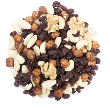Trail mix fındık ve kuru üzüm