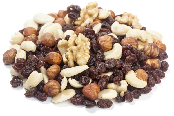 Trail mix nuts and raisins — Stock Photo, Image