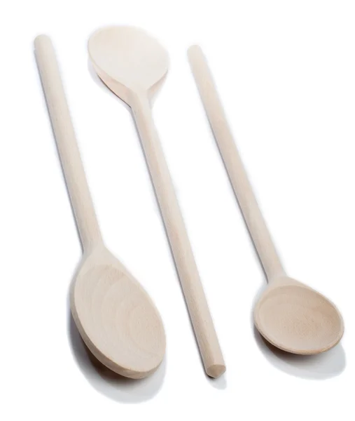 Kitchen utensils: Wooden cooking spoons — Stock Photo, Image