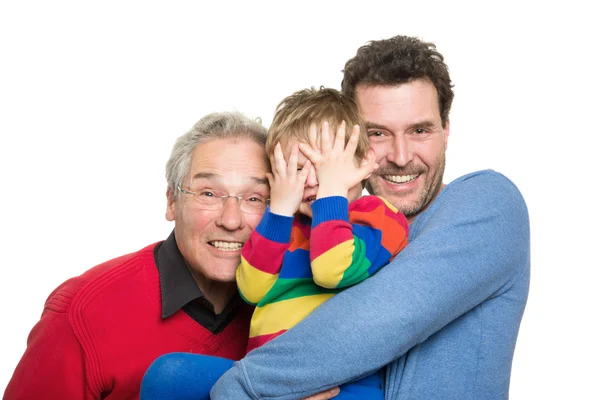 Three generations: Grandfather, father and son — Stock Photo, Image