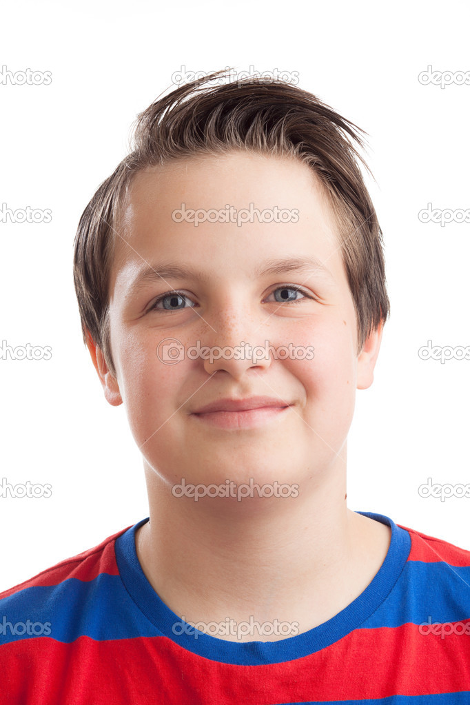 Teenage boy (Causian) closeup portrait