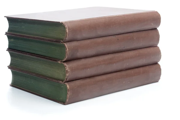 Vier oude boeken uit de 19e eeuw — Stockfoto