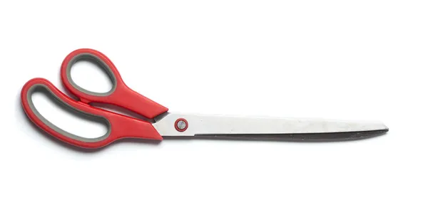 Oversized scissors, isolated on white — Stock Photo, Image