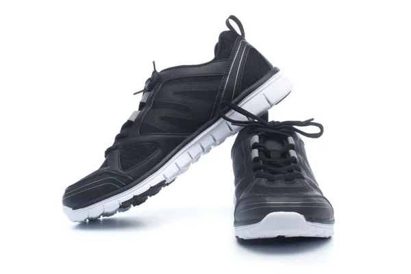 Černé sportovní boty, tenisky — Stock fotografie