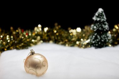 Noel süs biblo köpüklü kış orman