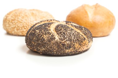 Üç ekmek ruloları, izole kesme