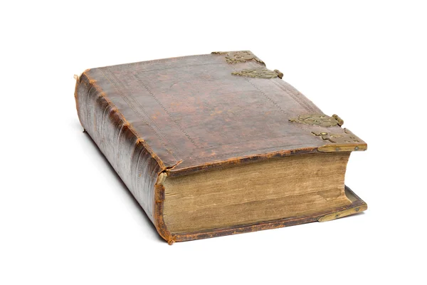 Antique Book - Bible - isolated on white — Stock Photo, Image