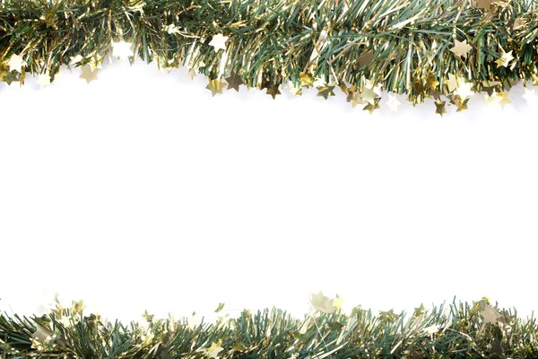 Kunstmatige fir branch garland met klatergoud — Stockfoto