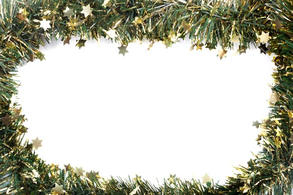 Kunstmatige fir branch garland met klatergoud — Stockfoto