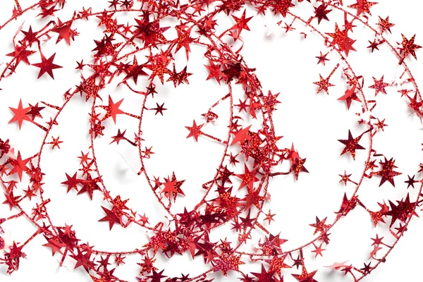 赤い星飾りガーランド — ストック写真