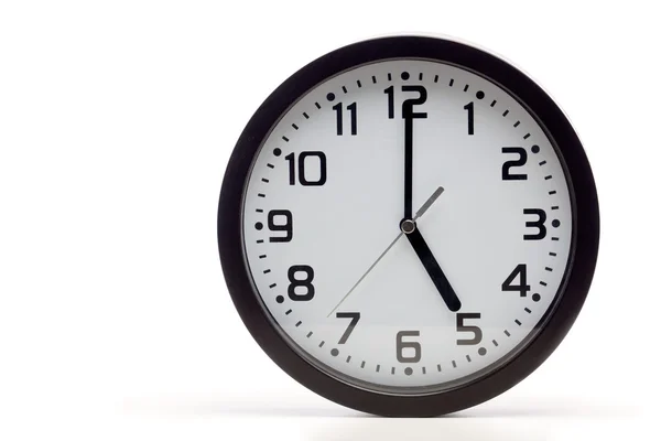 Black analog clock — Stock Photo, Image