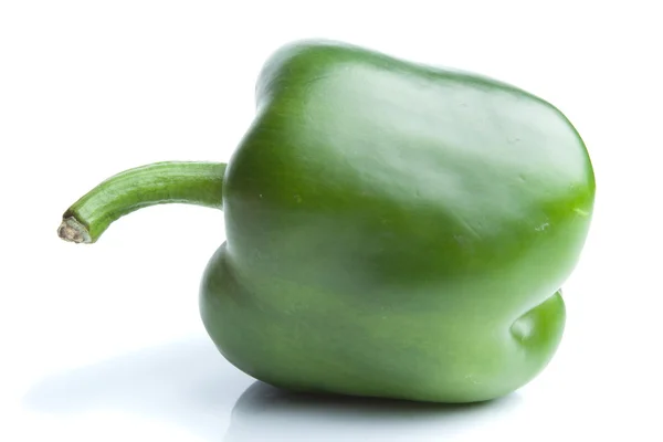 Single green pepper isolated on white Stock Picture