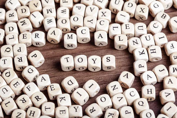 Letter dices word - toys — Stock Photo, Image