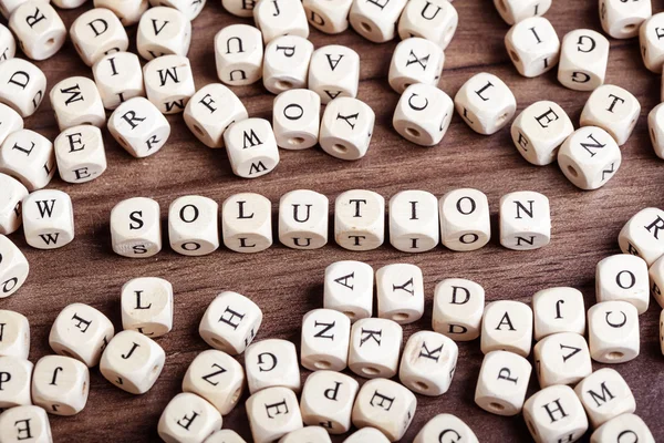 Letter dices word -  solution — Stock Photo, Image