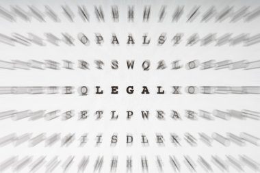 Bulmaca harf, kelime yasal odaklanmak