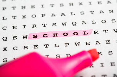 metin işaretçisi üzerinde kelime bulmaca - bülten