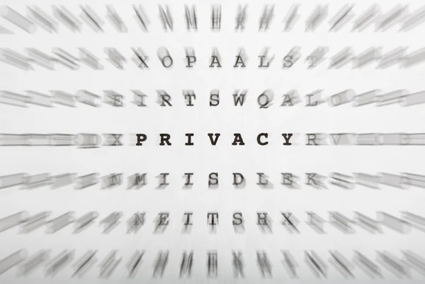 Cruciverba, concentrati sulla privacy delle parole — Foto Stock