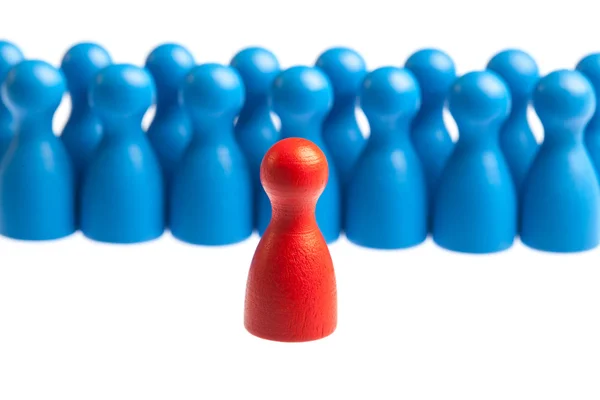 Leadership, management concept, pawn figures — Stock Photo, Image