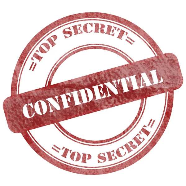 Confidential, Top Secret, Seal Stamp — Stock Photo, Image