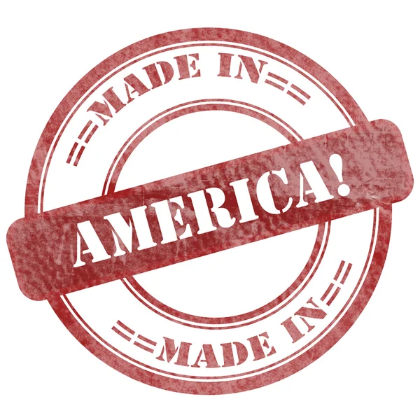 Made In America, Red Grunge Seal Stamp — Stock Photo, Image