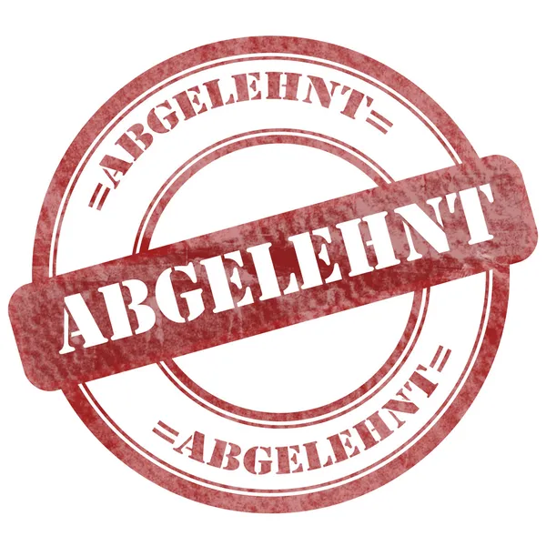 abgelehnt, kırmızı grunge mühür damgası