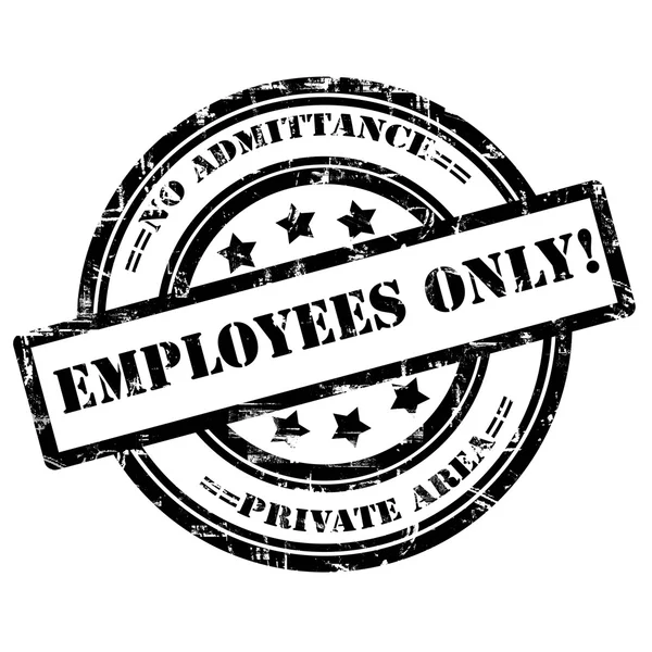 Employees Only. Rubber Stamp, Grunge, Circle — Stock Photo, Image