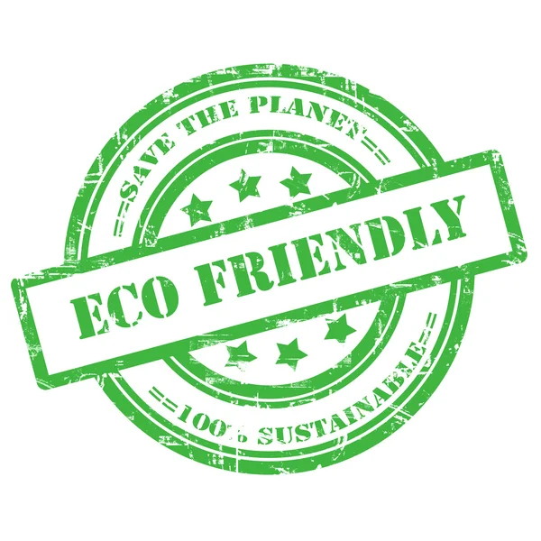 Eco Friendly, Save the Planet. Rubber Stamp, Grunge, Circle — Stock Photo, Image