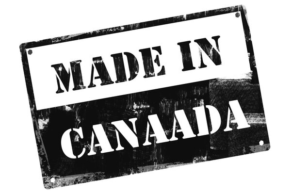 Сделано в Канаде, проиллюстрировано гранеными текстурами
