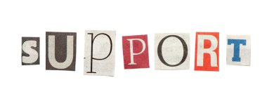 destek, kesme gazete harfler