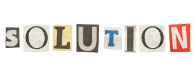 çözüm, kesme gazete harfler