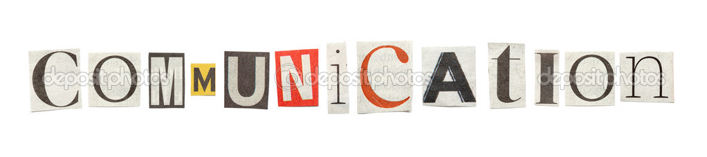 Communication, Cutout Newspaper Letters