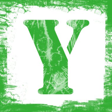 tek harf y damgayı, grunge tasarım