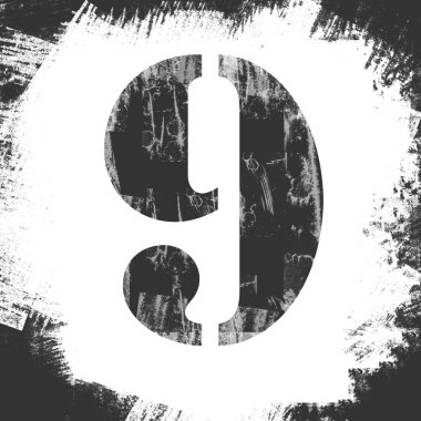 tek sayı 9 damga, grunge tasarım