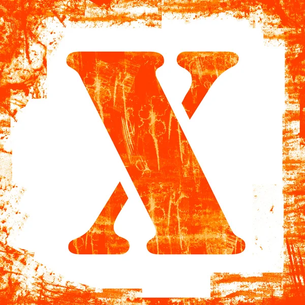 Одинарна літера X Stamp, Grunge Design — стокове фото