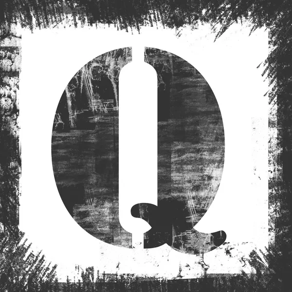 Einbuchstabenmarke q, Grunge-Design — Stockfoto