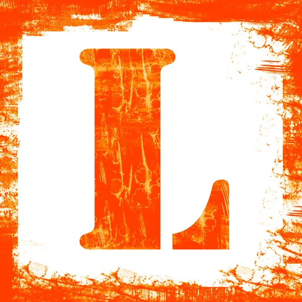 Sello de una sola letra L, diseño grunge — Foto de Stock