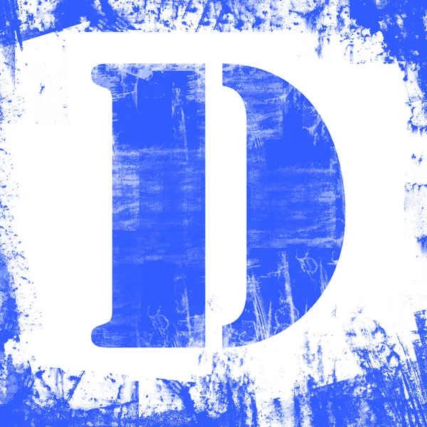 Sello de letra D única, diseño grunge — Foto de Stock