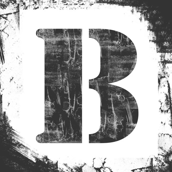 Egyetlen betű b bélyeg, grunge design — Stock Fotó