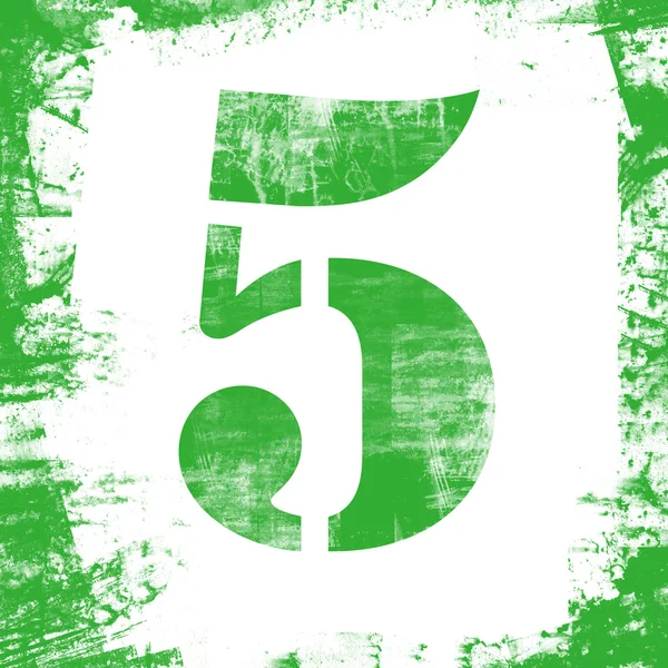 Selo de número único 5, projeto do grunge — Fotografia de Stock