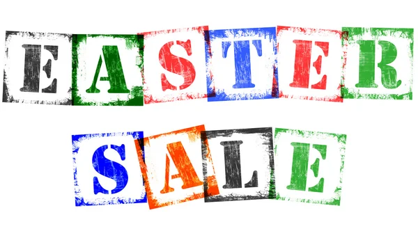 Term Easter Sale from Stamp Letters, Retro Grunge Design — Stock Photo, Image