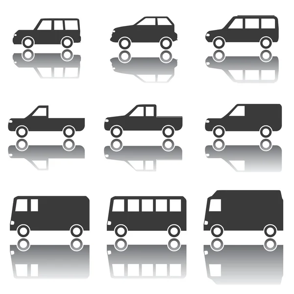 Ensemble d'icônes de voiture, Transport, Trafic, Véhicules — Image vectorielle