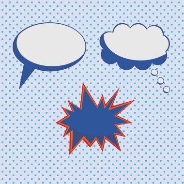 Popart çizgi stili arka plan ve kabarcıklar