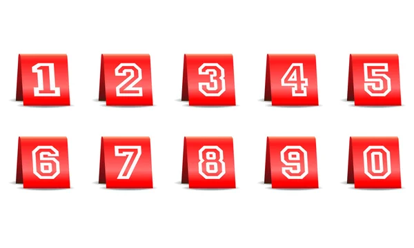 Conjunto de signos de papel alfabeto rojo — Vector de stock