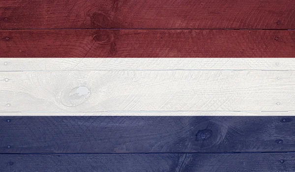 Netherland vlag op houten plankjes met nagels — Stockfoto