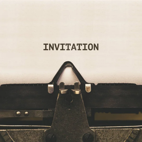 Invitation Mot Écrit Comme Titre Titre Sur Papier Dans Une — Photo