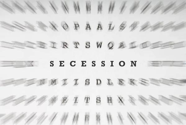 Word Secession Puzzle Cross Word Riddle Letter Grid Focus Motion — Stock Photo, Image