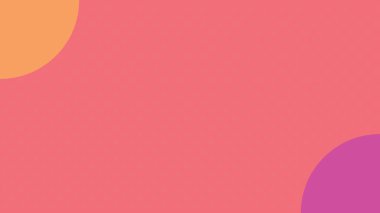 Pastel colour background illustration with rounded corners and polka dot pattern in landscape UHD format, vintage look and feel