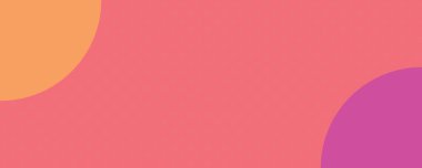 Pastel colour background illustration with rounded corners and polka dot pattern in panoramic title image format, vintage look and feel